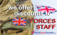 Latest updates: British Forces Discounts